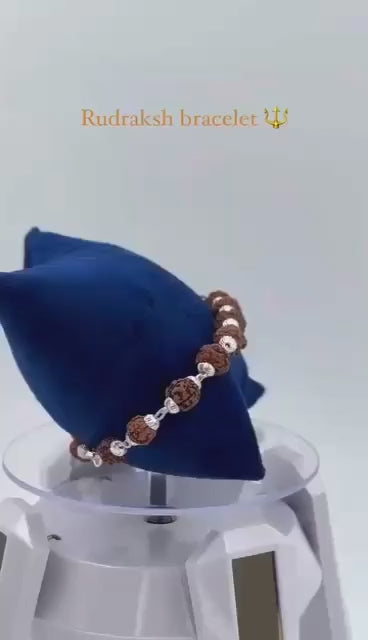 Rudraksha Bracelet Silver Plated